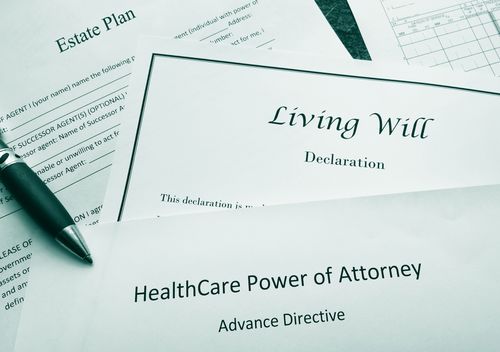 estate planning documents such as power of attorney and living will
