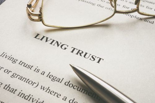 Image of a living trust document
